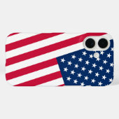 Coque iphone du drapeau patriotique américain (Verso (horizontal))