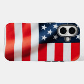 Coque iphone du drapeau patriotique américain - US (Verso (horizontal))