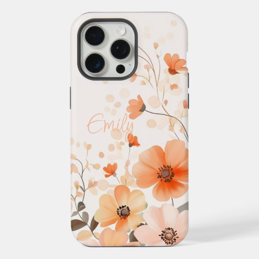 Coque iphone du nom du Motif de fleurs mûres (Verso)