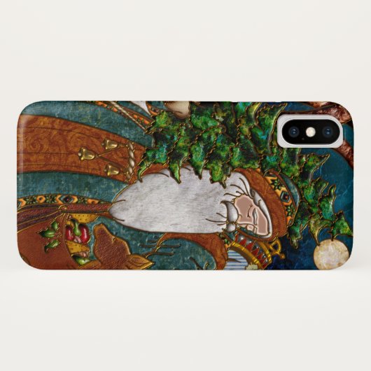 Coque iphone du Père Noël (Dos (Horizontal))