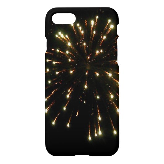 Coque iPhone Éclat de feux d'artifice d'or (Dos)
