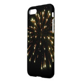 Coque iPhone Éclat de feux d'artifice d'or (Dos gauche)