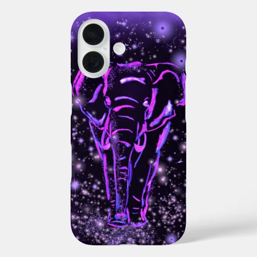 Coque iphone Eléphant Violet (Verso)