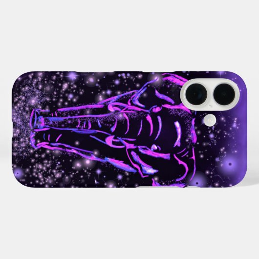 Coque iphone Eléphant Violet (Verso (horizontal))