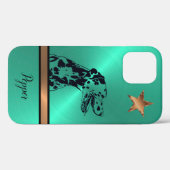 Coque iphone en acier brossé Gold Star Dalmatian C (Verso (horizontal))