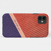 Coque iphone en béton orange et violet (Dos (Horizontal))