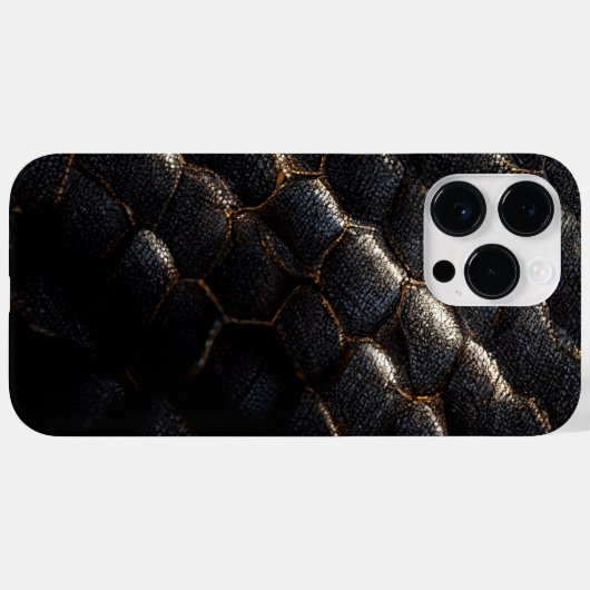 Coque iphone en cuir noir (Verso (horizontal))