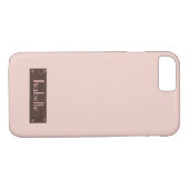 Coque iphone en cuir rose tendance personnalisé (Dos (Horizontal))