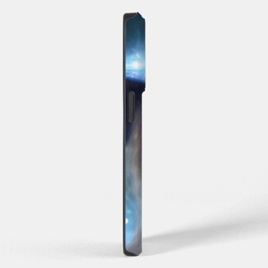 Coque iphone en marbre bleu (Verso / Droite)