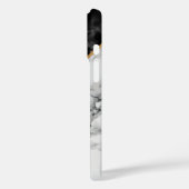 Coque iphone en marbre noir blanc Faux (Verso / Gauche)