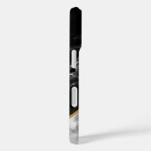 Coque iphone en marbre noir blanc Faux (Verso / Droite)