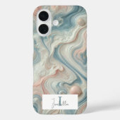 Coque iphone en marbre Pastel personnalisé (Verso)