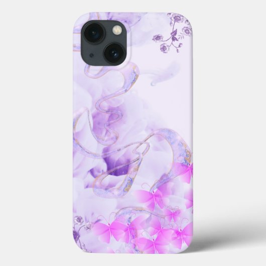 Coque iphone en marbre violet (Verso)