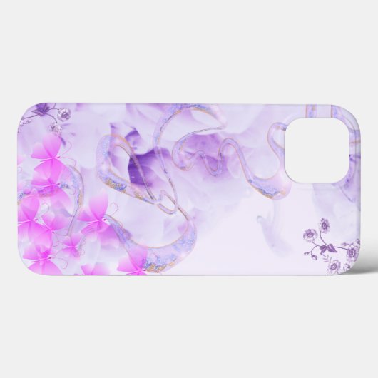 Coque iphone en marbre violet (Verso (horizontal))