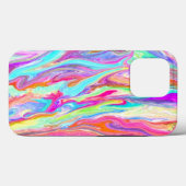 Coque iphone en néon couleur liquide (Verso (horizontal))