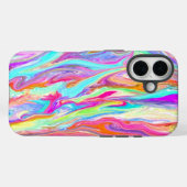 Coque iphone en néon couleur liquide (Verso (horizontal))