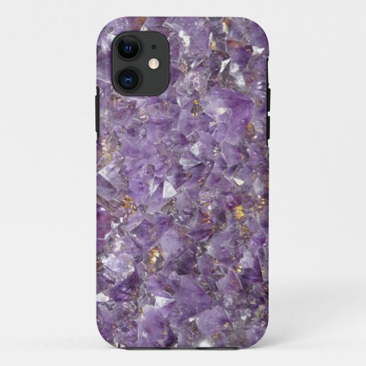 Coque iphone en pierre de cristal violet d'améthys (Dos)