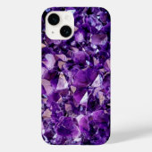Coque iphone en pierre glacée violet Amethyst (Verso)