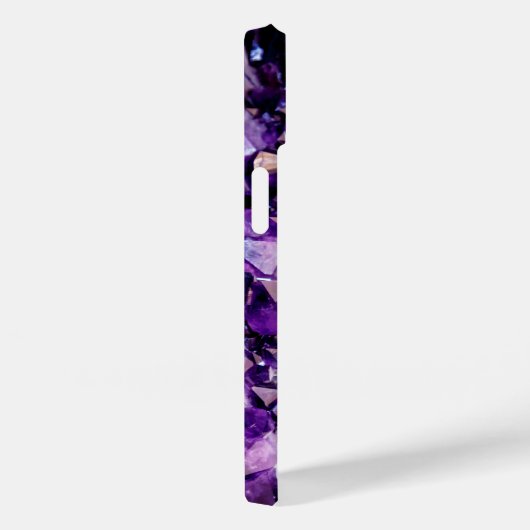Coque iphone en pierre glacée violet Amethyst (Verso / Droite)