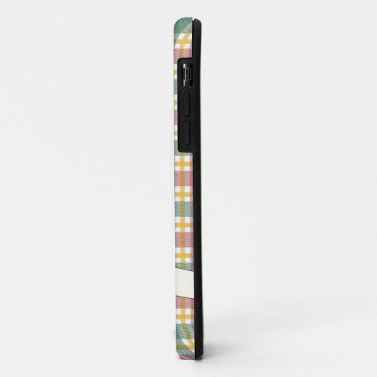 Coque iphone en tissu Pastel en vichy (Dos/Gauche)