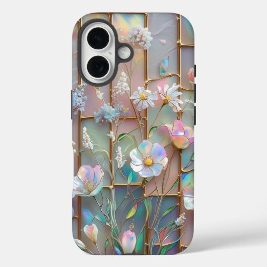 coque iphone en verre fleur sauvage (Verso)