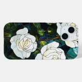 Coque iphone en verre tendu, Roses blanches (Verso (horizontal))