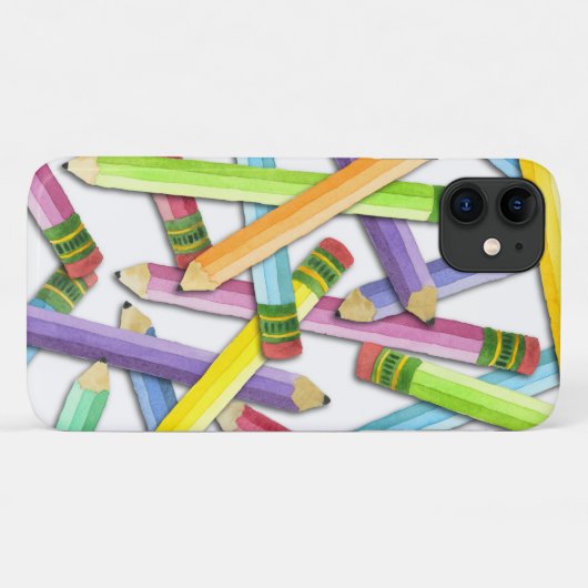 coque iphone enseignant des crayons d'aquarelle ar (Dos (Horizontal))