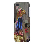 Coque iPhone Enseigne au néon de cowboy de Las Vega (Dos Gauche)