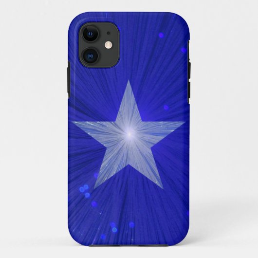 Coque iphone étoile bleu foncé (Dos)