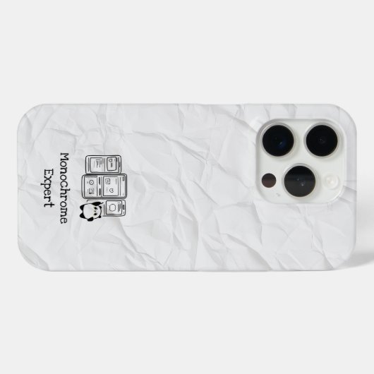 Coque iphone expert monochrome (Verso (horizontal))