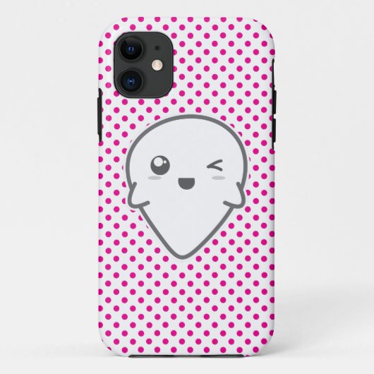 Coque iphone fantôme Kawaii Winking (Dos)