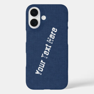 Coque iphone Faux Blue Jeans Denim avec texte pers