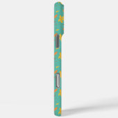 Coque iPhone Feuille Bleu Clair (Verso / Droite)