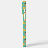 Coque iPhone Feuille Bleu Clair (Verso / Gauche)