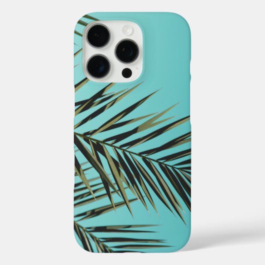 Coque iphone feuille de palme - Ciel bleu tropical (Verso)
