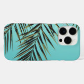 Coque iphone feuille de palme - Ciel bleu tropical (Verso (horizontal))