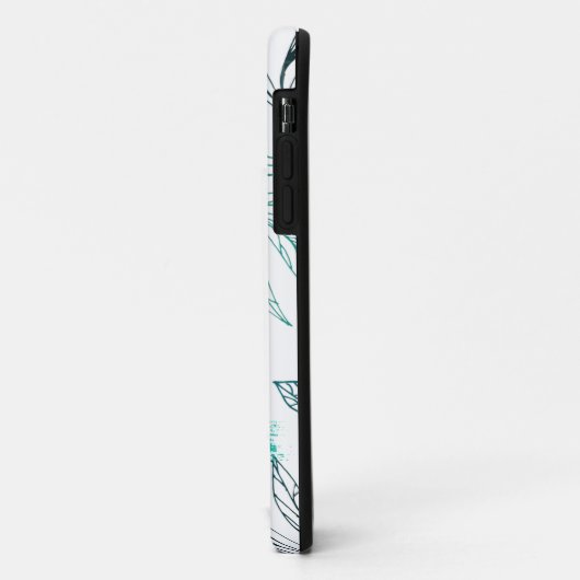 coque iphone feuille motif de feuillage (Dos/Gauche)