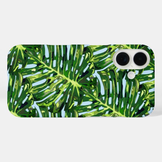 Coque iphone Feuille tropical (Verso (horizontal))