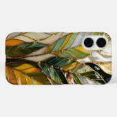 Coque iPhone Feuille Verte Élégante Botanique Mini (Verso (horizontal))