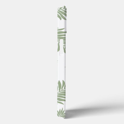 Coque iphone Feuille Verte - Frais, Naturel, Éléga (Verso / Droite)