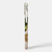 Coque iPhone Feuilles Botaniques Élégantes Beige O (Verso / Gauche)