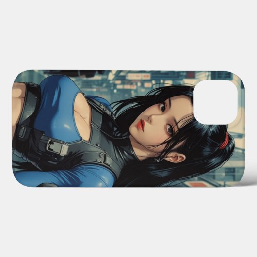 Coque iphone fille Anime Cyberpunk (Verso (horizontal))