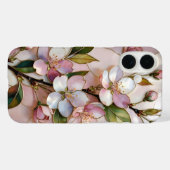 Coque iPhone Fleur de Cerisier Vitrail Floral (Verso (horizontal))