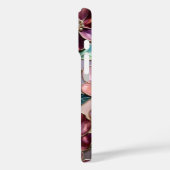 Coque iPhone Fleur Élégante Verre Teinté Rose Or (Verso / Gauche)