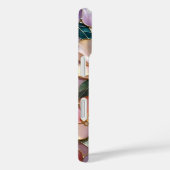 Coque iPhone Fleur Élégante Verre Teinté Rose Or (Verso / Droite)