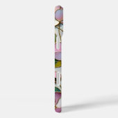 Coque iPhone Fleur Rose Élégant Vitrail (Verso / Droite)