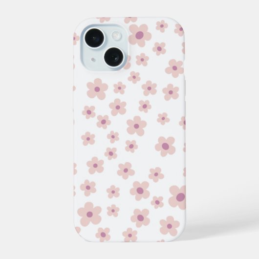 Coque iPhone Fleur rose mignonne – Cases esthétiqu (Verso)