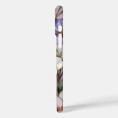 Coque iPhone Fleur rose vitrail Élégant (Verso / Gauche)
