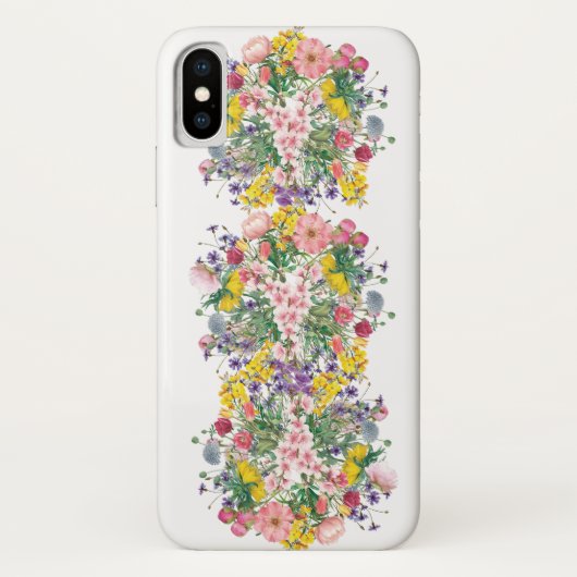 Coque iphone Fleur sauvage coloré (Dos)