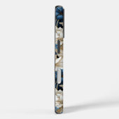 Coque iPhone Fleurs Bleues de Designer Chic Cove F (Verso / Droite)